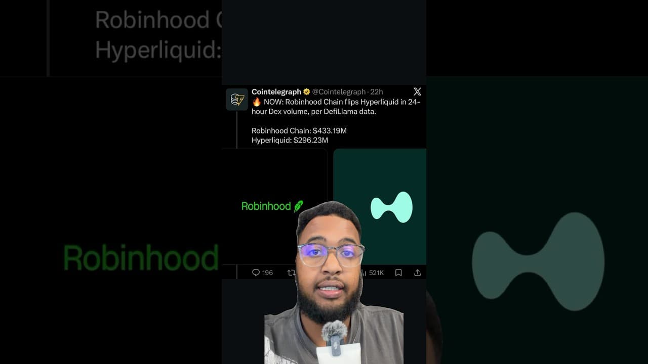 BREAKING! Robinhood Chain just FLIPPED Hyperliquid! #robinhood #crypto #investing
